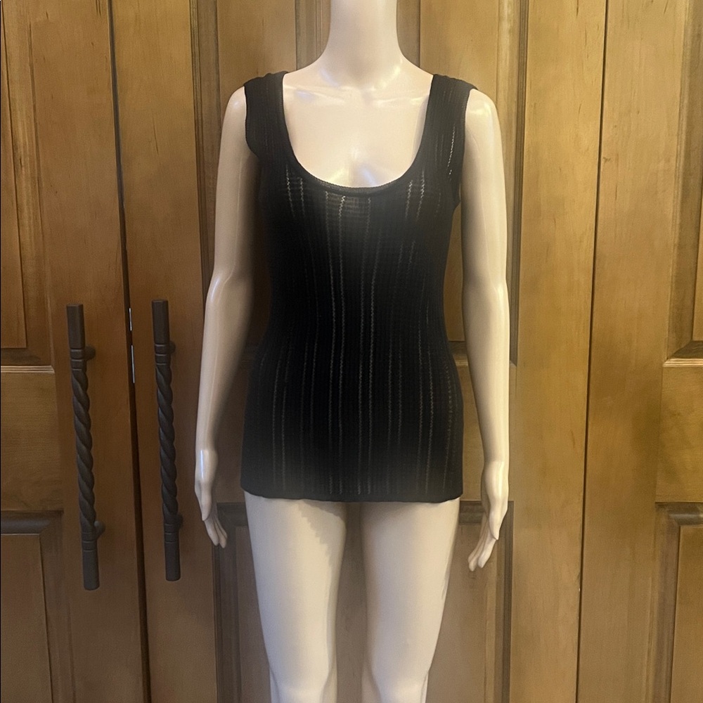 Missoni Black Knit Tank Top. Size 14
